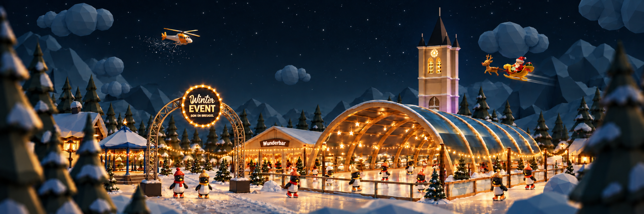 Sfeervolle winterwereld van Winter Event Son en Breugel